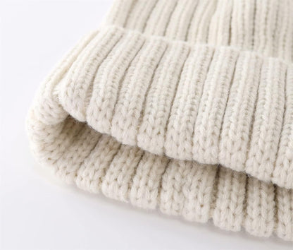 Connectyle Women's Rib Knit Cuffed Beanie Hat Stretch Acrylic Winter Hat Thick Warm Snow Ski Cap