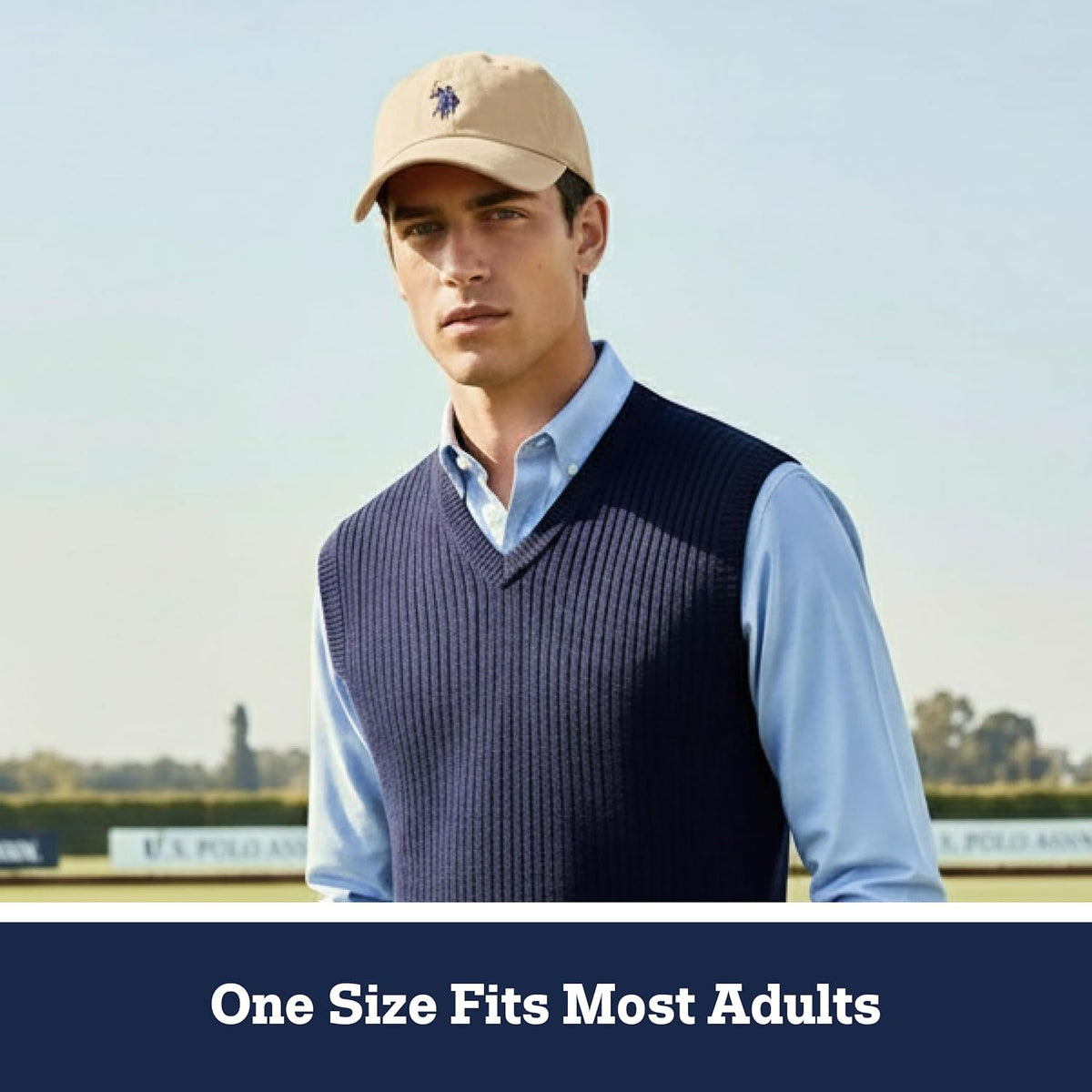 U.S. Polo Assn. Baseball Cap, 100% Cotton Adjustable Dad Hat with Small Pony Logo