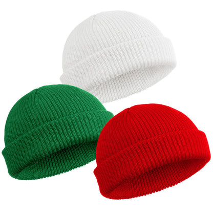 SATINIOR 4 Pieces Trawler Beanie Watch Hat Roll up Edge Skullcap Fisherman Beanie Unisex