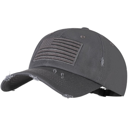IIN American Flag Baseball Cap for Men Women Low Profile USA Army Tactical Operator Military Plain Dad Hat
