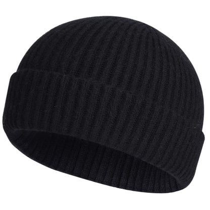 ROYBENS Swag Wool Knit Cuff Short Fisherman Beanie for Men Women Winter Hat