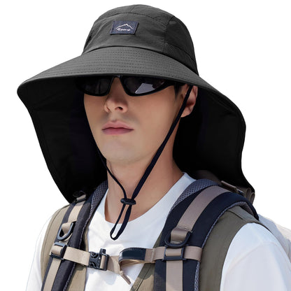 Rosoz Outdoor Sun Hat for Men Women, UPF 50+Fishing Hat with Neck Flap