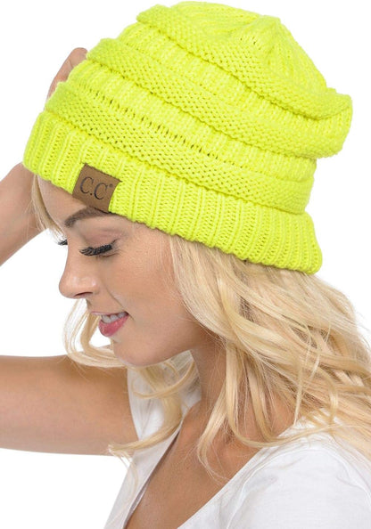 C.C Exclusives Cable Knit Beanie - Thick, Soft & Warm Chunky Beanie Hats