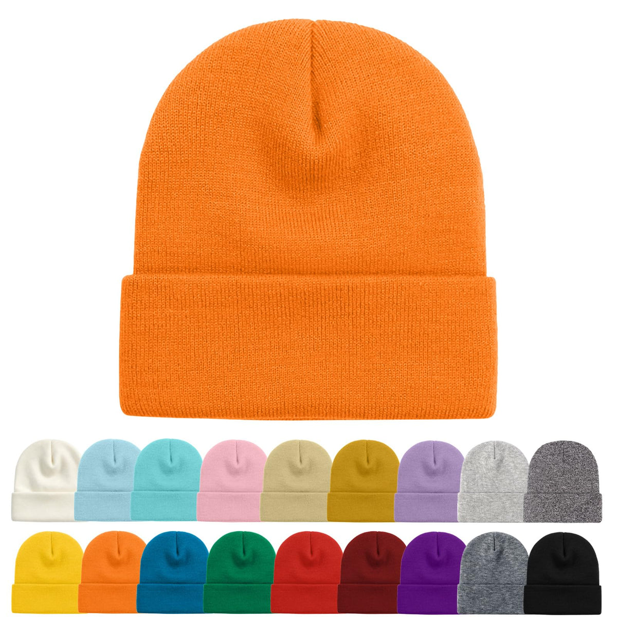 ZOORON Beanie for Women Men Ski Watch Cap Cuffed Plain Skull Knit Hat Soft Fisherman Winter Hat