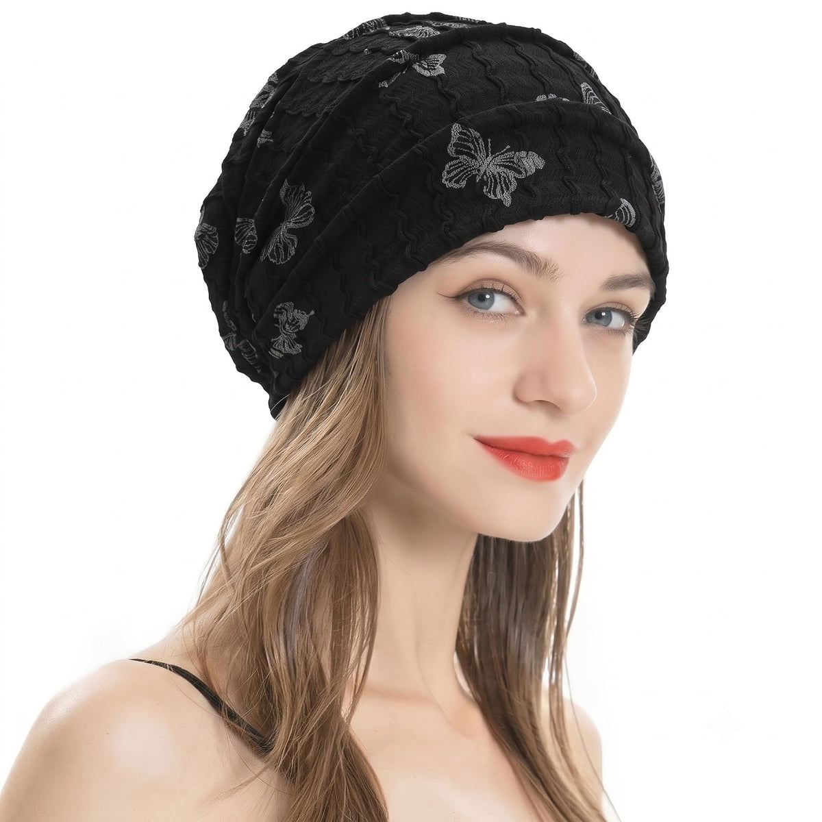 ZLYC Women Fashion Knit Slouchy Beanie Hat Thin Stretch Skull Cap