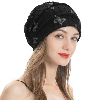 ZLYC Women Fashion Knit Slouchy Beanie Hat Thin Stretch Skull Cap