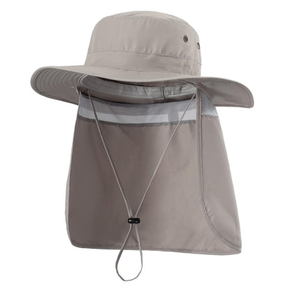 Home Prefer UPF50 Mens Sun Hat with Neck Flap Quick Dry UV Protection Cap Womens Wide Brim Fishing Hat Neck Flap Beach Garden