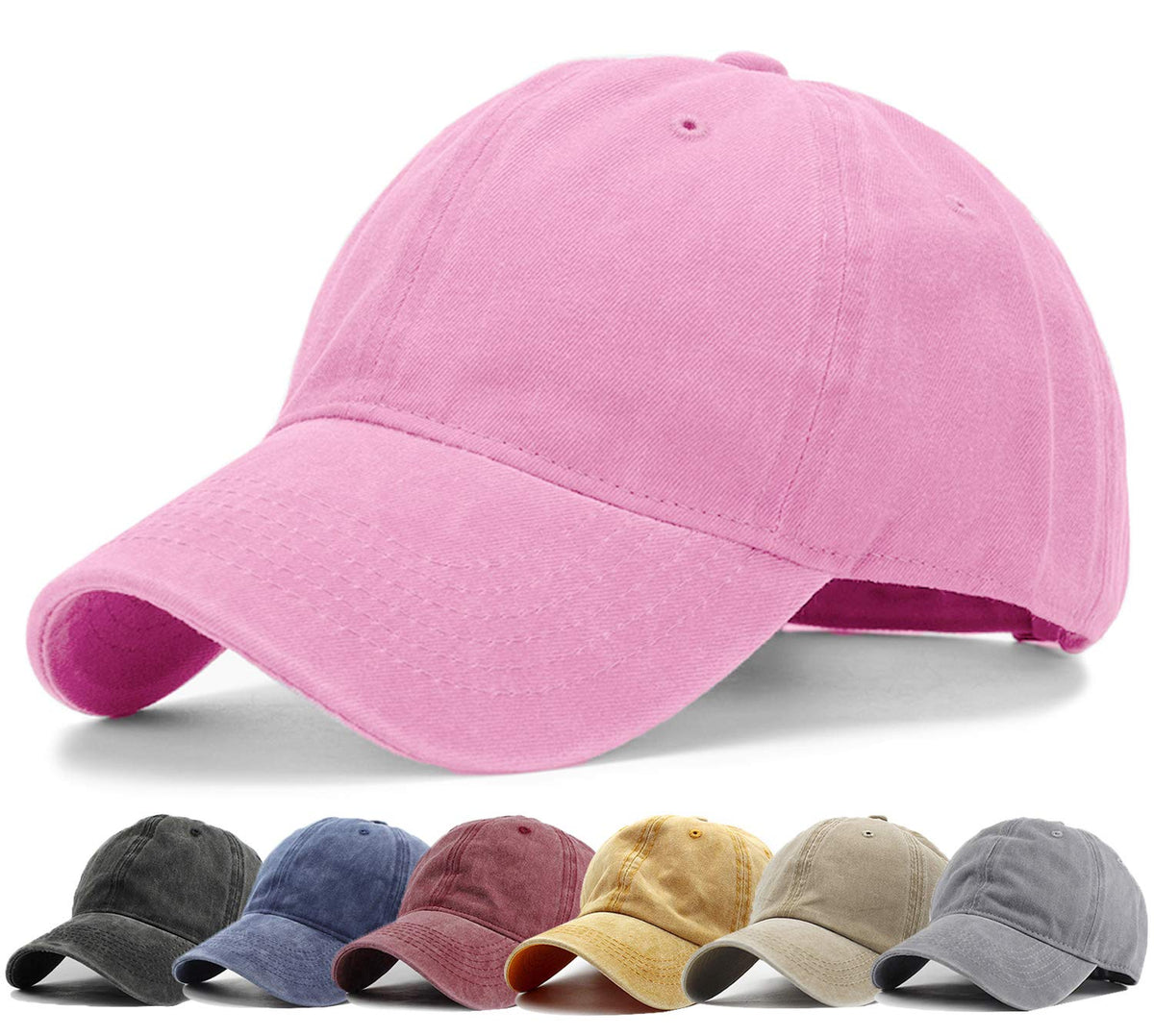 HH HOFNEN Baseball Cap Washed Cotton Unstructured Vintage Hat for Men Women
