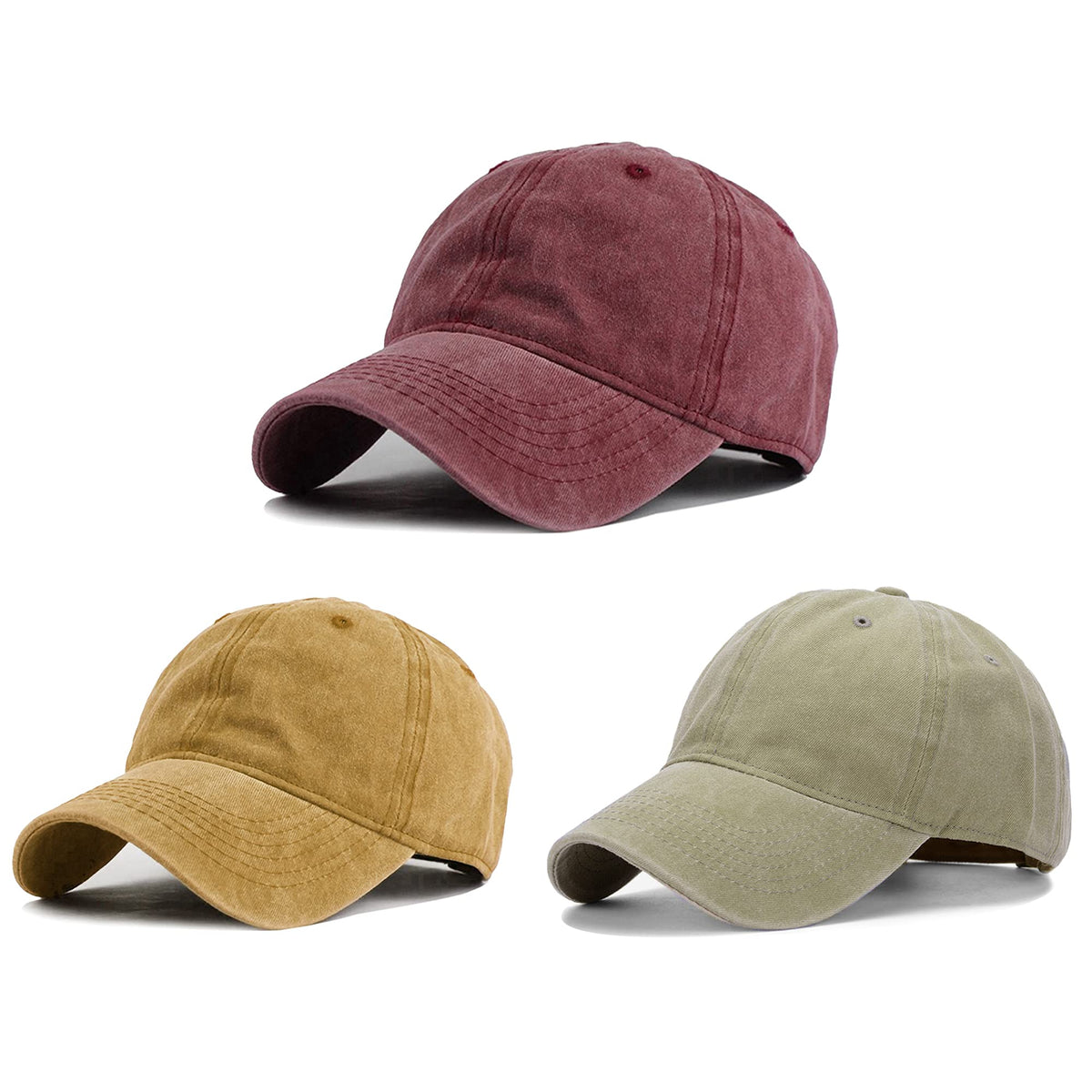 HH HOFNEN Baseball Cap Washed Cotton Unstructured Vintage Hat for Men Women