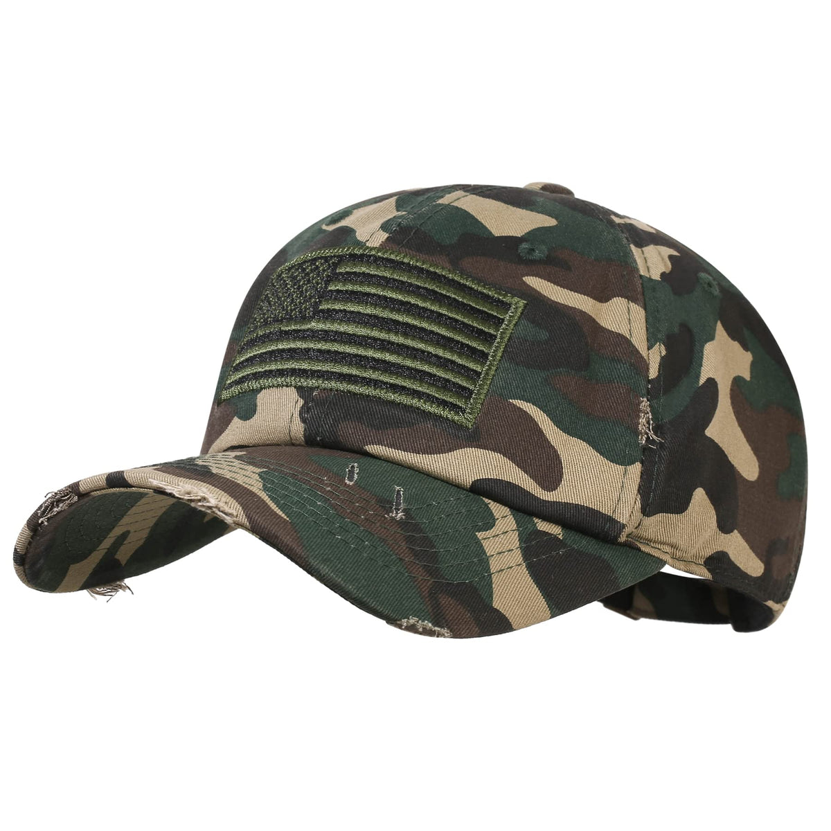 IIN American Flag Baseball Cap for Men Women Low Profile USA Army Tactical Operator Military Plain Dad Hat