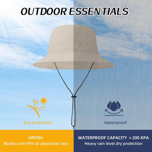 Durio Waterproof Bucket Hats for Woman UPF 50+ Sun Hat
