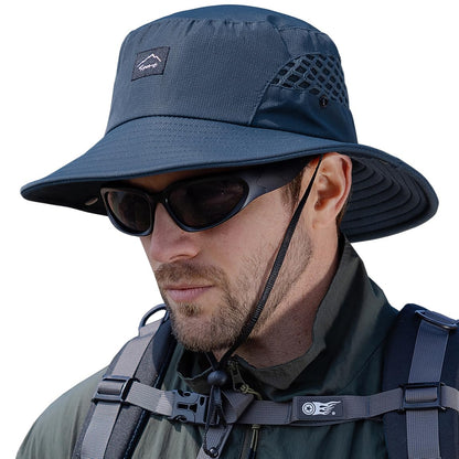 Sireck Fishing Hat, UPF50+ Wide Brim Sun Hat for Men Women, UV Protection Hiking Beach Bucket Hats Summer Safari Hat