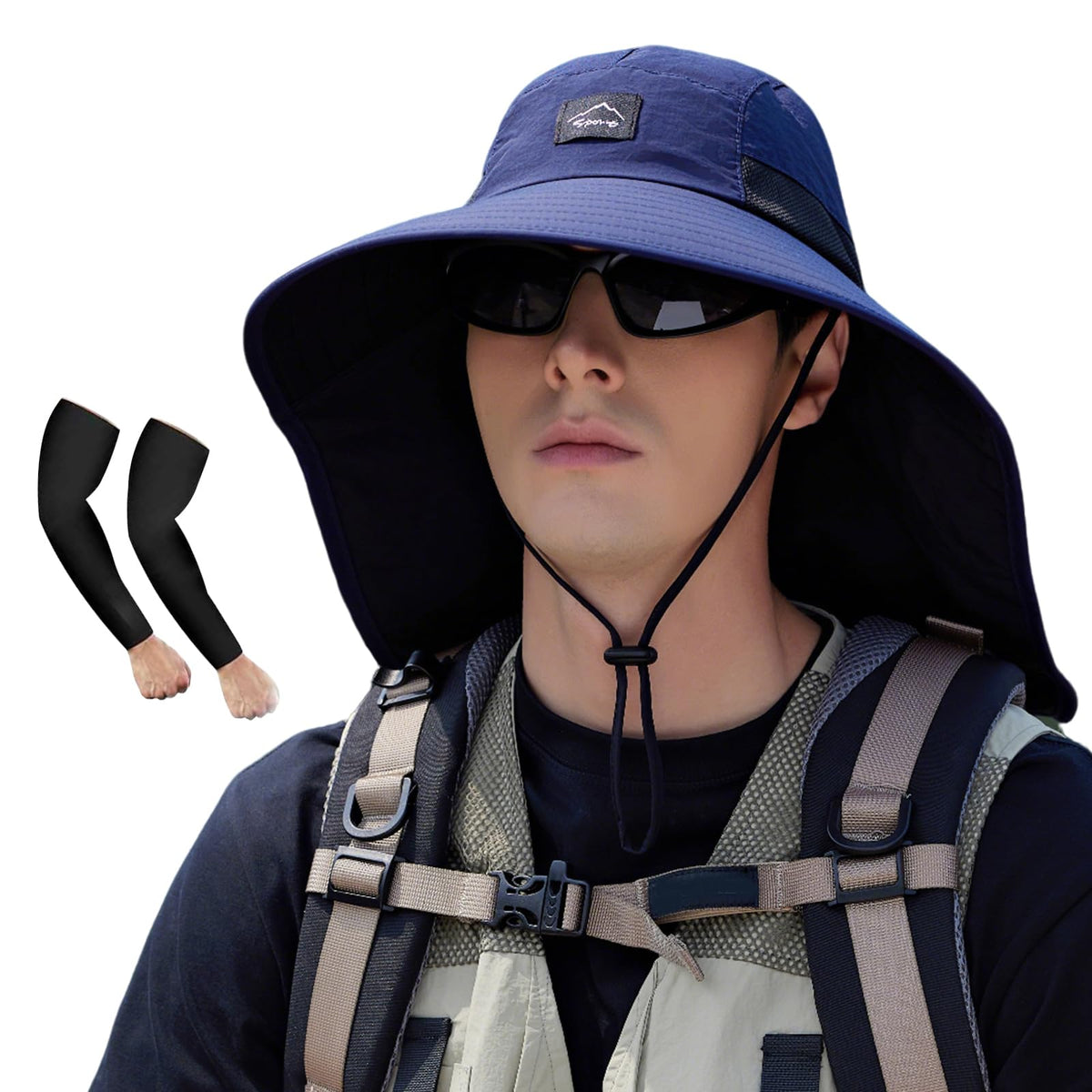 Rosoz Outdoor Sun Hat for Men Women, UPF 50+Fishing Hat with Neck Flap