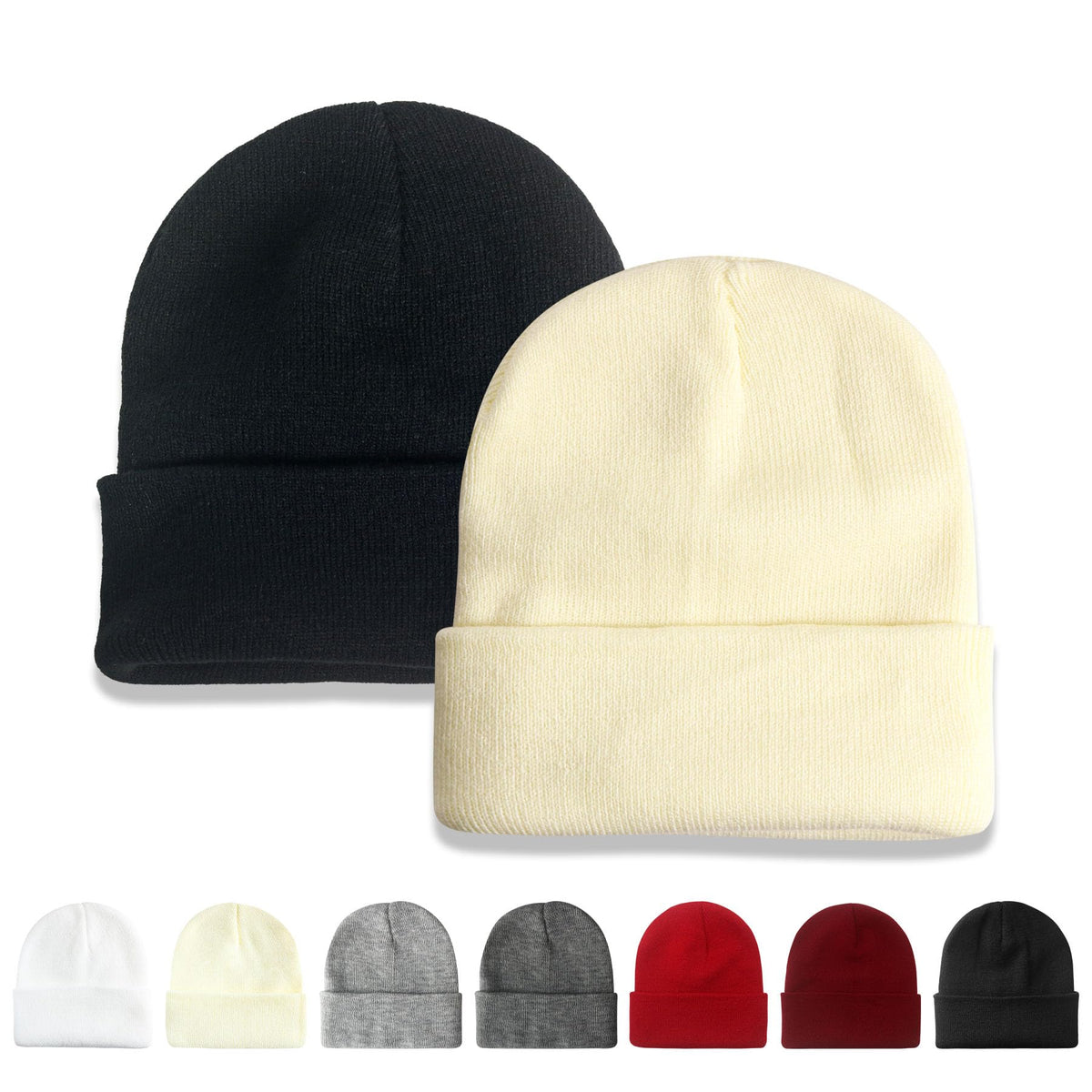 NPQQUAN 2 Packs Beanie for Men Women Winter Hats for Mens Beanie Skull Cap