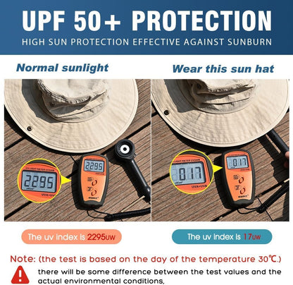 Comhats Sun Hat with Neck Flap for Men, UPF 50+ Wide Brim Cooling Oversized
