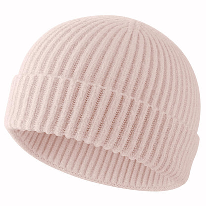 ROYBENS Swag Wool Knit Cuff Short Fisherman Beanie for Men Women Winter Hat