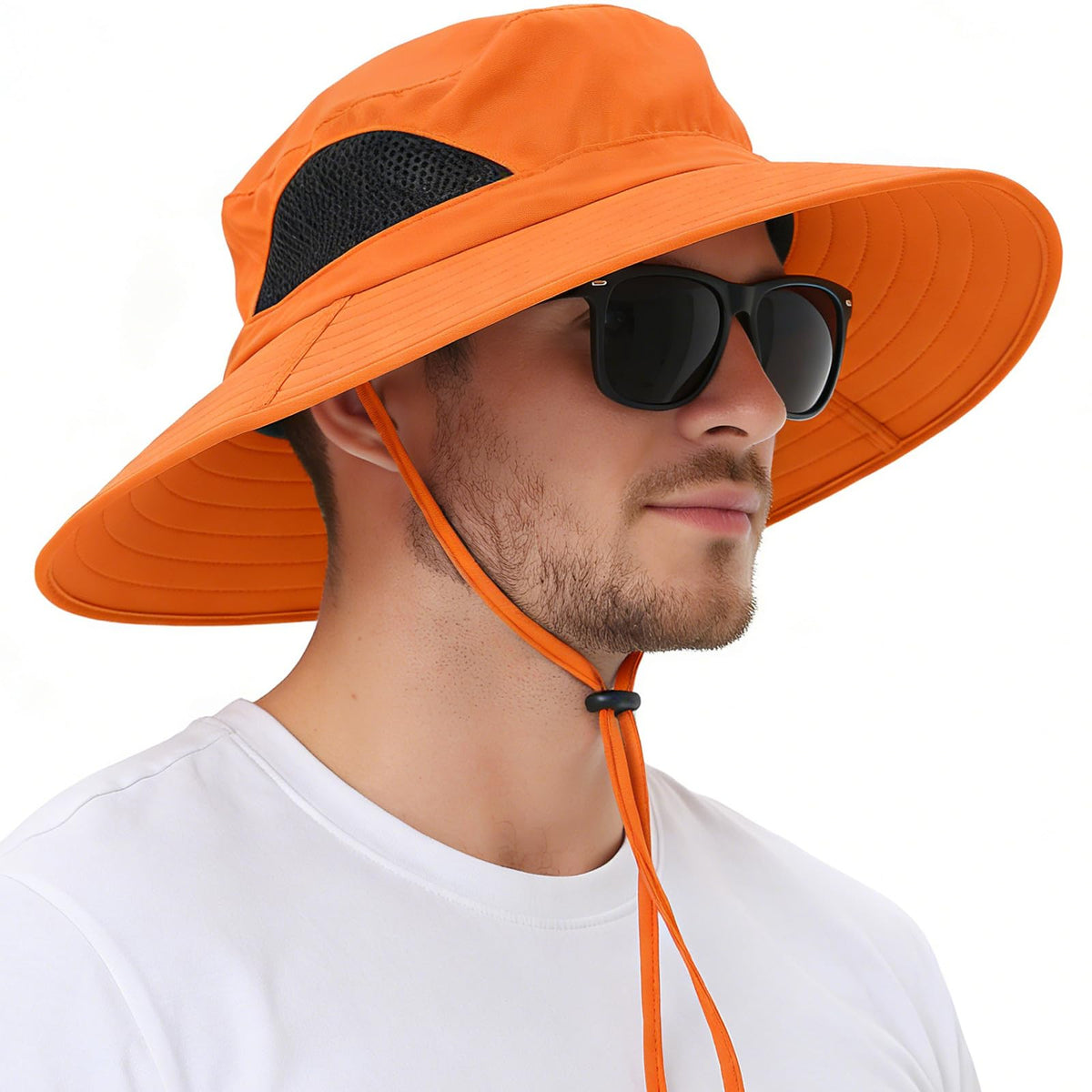 Wide Brim Sun Bucket Hat, Waterproof Boonie Hat for Men & Women