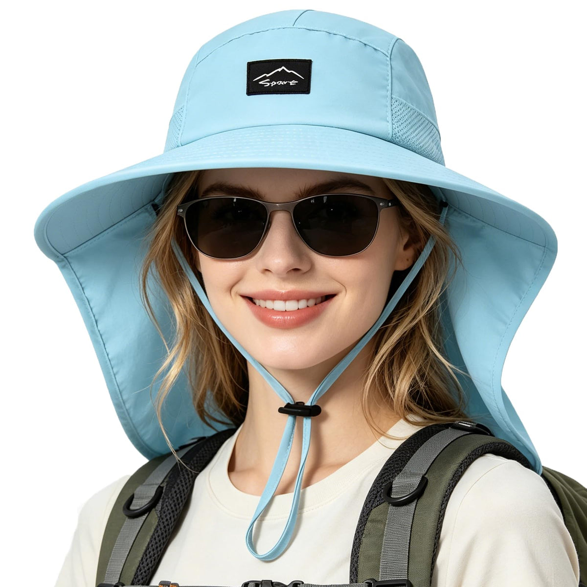Rosoz Outdoor Sun Hat for Men Women, UPF 50+Fishing Hat with Neck Flap
