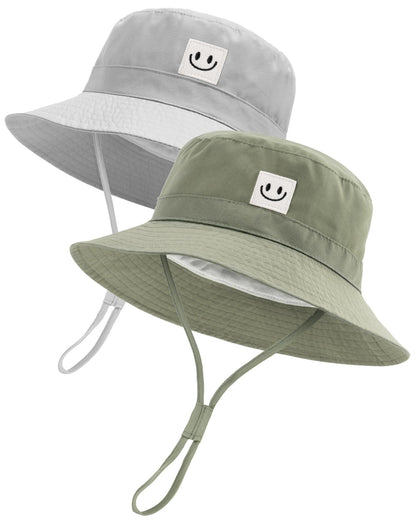 FURTALK Baby Sun Hat Toddler Bucket Hat Beach Smile Face UPF 50+