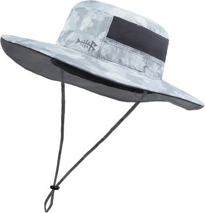 BASSDASH UPF 50+ Sun Fishing Hat Water Resistant with Detachable Neck Flap
