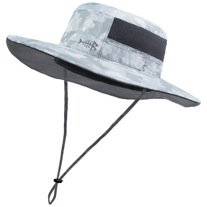 BASSDASH UPF 50+ Sun Fishing Hat Water Resistant with Detachable Neck Flap