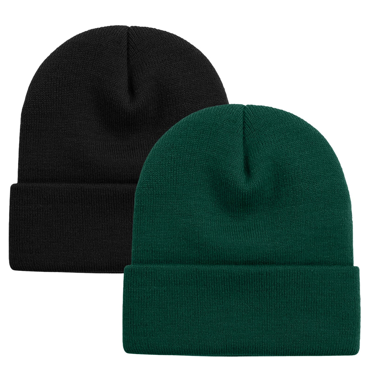 ZOORON Beanie for Women Men Ski Watch Cap Cuffed Plain Skull Knit Hat Soft Fisherman Winter Hat