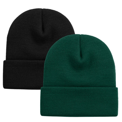 ZOORON Beanie for Women Men Ski Watch Cap Cuffed Plain Skull Knit Hat Soft Fisherman Winter Hat