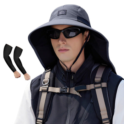 Rosoz Outdoor Sun Hat for Men Women, UPF 50+Fishing Hat with Neck Flap
