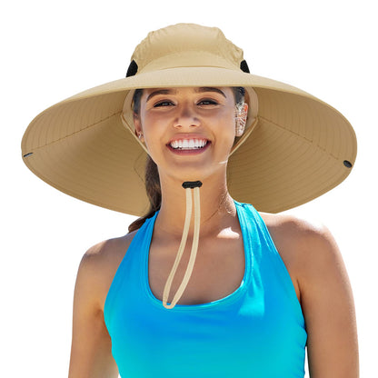 Leotruny Women Super Wide Brim Sun Hat UPF50+ Waterproof Bucket Hat