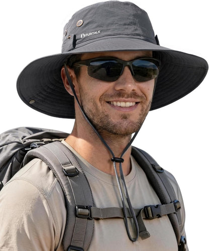 FURTALK Sun Hats for Men Fishing Hat UPF Protection Wide Brim Bucket Hat