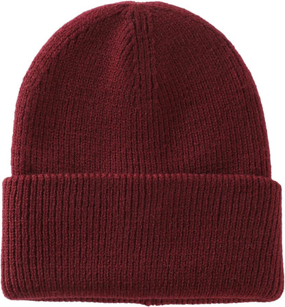 Home Prefer Mens Winter Hats Thick Knit Cuff Beanie Cap Warm Stocking Beanie Hat for Men Women Hunting Fishing Gardening