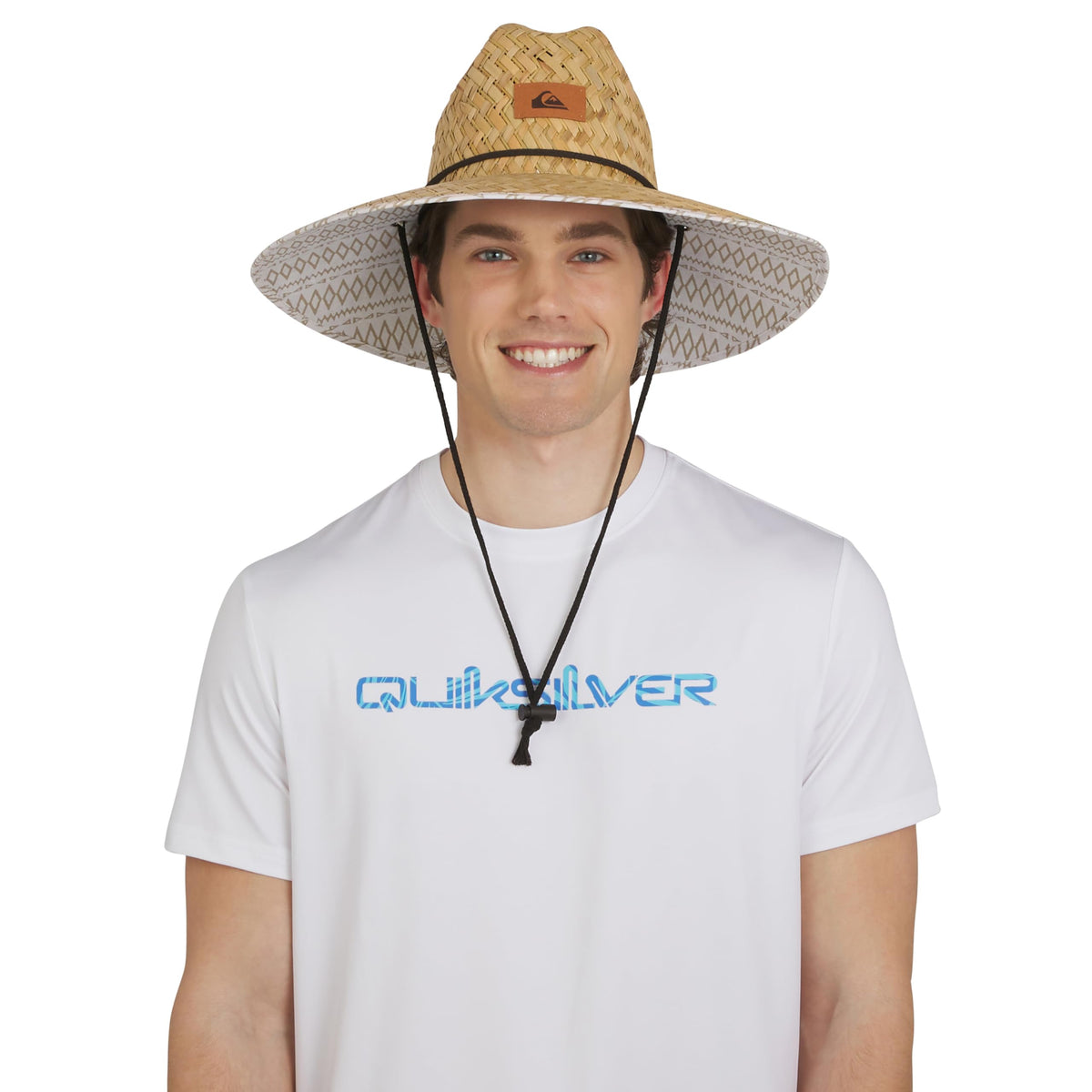 Quiksilver Men's Wide Brim Outdoor Lifeguard Straw Sun Hat