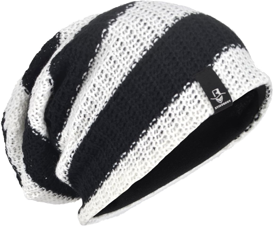 VECRY Men's Slouchy Beanie Knit Crochet Rasta Cap for Summer Winter