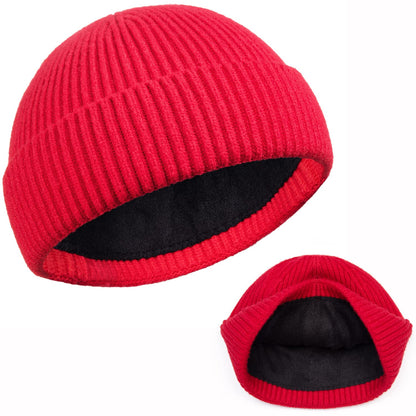 ROYBENS Swag Wool Knit Cuff Short Fisherman Beanie for Men Women Winter Hat