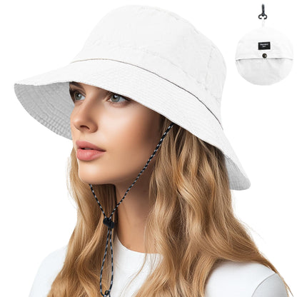NPQQUAN Sun Bucket Hats for Woman Men Lightweight Sun Hat Packable Foldable
