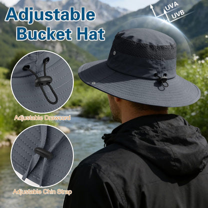 Sun Hat for Men Women UV Protection Wide Brim Fishing Hats Breathable UPF 50+ Boonie Bucket Hats Beach Safari Hiking Garden