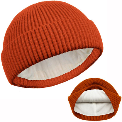ROYBENS Swag Wool Knit Cuff Short Fisherman Beanie for Men Women Winter Hat