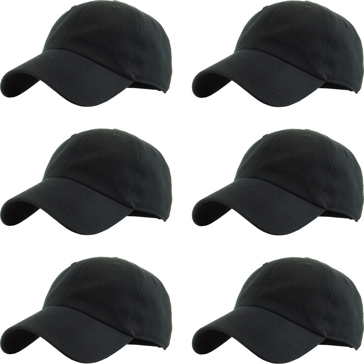 KBETHOS Classic Unisex Cotton Adjustable Low Crown Baseball Cap – Plain Dad Hat