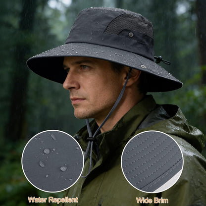 Sun Hat for Men Women UV Protection Wide Brim Fishing Hats Breathable UPF 50+ Boonie Bucket Hats Beach Safari Hiking Garden