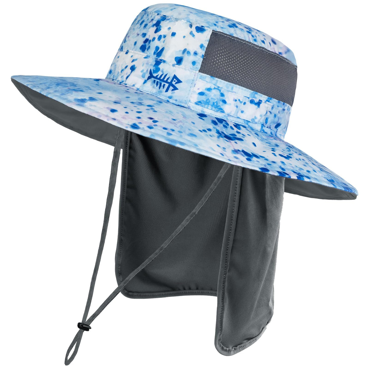 BASSDASH UPF 50+ Sun Fishing Hat Water Resistant with Detachable Neck Flap