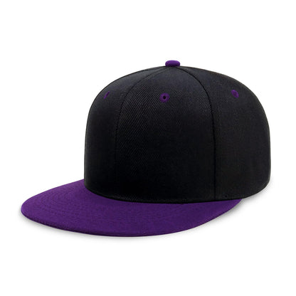 CHOK.LIDS Classic Snapback Flat Bill Hat Blank Adjustable Baseball Cap