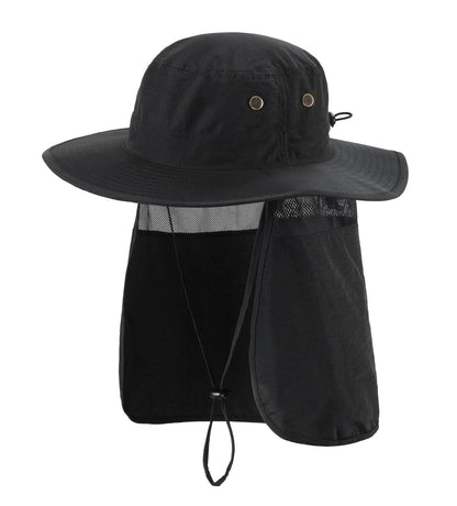 Home Prefer UPF50 Mens Sun Hat with Neck Flap Quick Dry UV Protection Cap Womens Wide Brim Fishing Hat Neck Flap Beach Garden