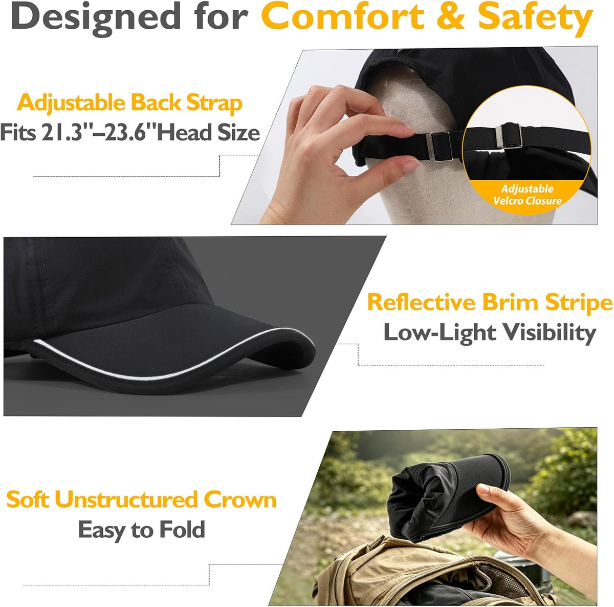 Ponytail Baseball Cap for Women UPF50 Waterproof Quick-Dry Running Hat with Ponytail Hole Golf Hiking Tennis Sports Ball Cap