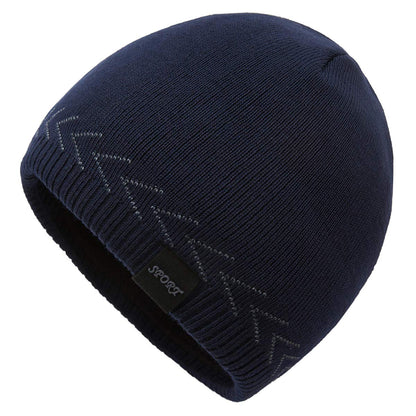 Mens Winter Warm Knitting Hats Plain Skull Beanie Cuff Toboggan Knit Cap