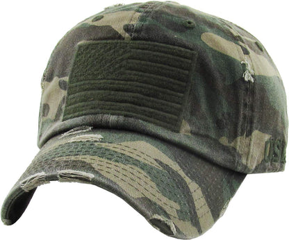 KBETHOS Flag USA America Military Thin Blue Line Thin Red Line Vintage Distressed Baseball Cap Dad Hat Unisex Adjustable…
