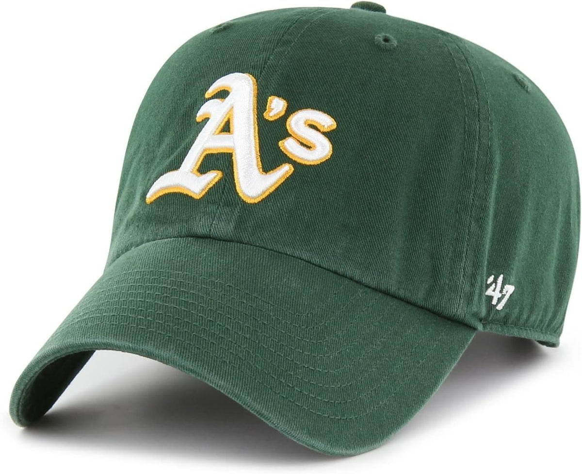 47 Brand MLB Team Color Home Primary Logo Clean Up Adjustable Baseball Cap Hat, Adult