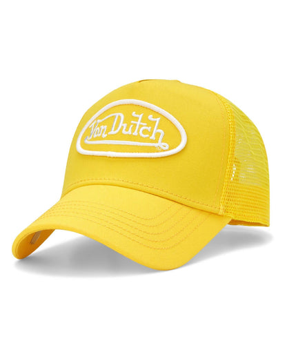 Von Dutch Unisex Trucker Hat - Retro Classic Solid Color Mesh Back Snapback Baseball Cap for Men & Women.