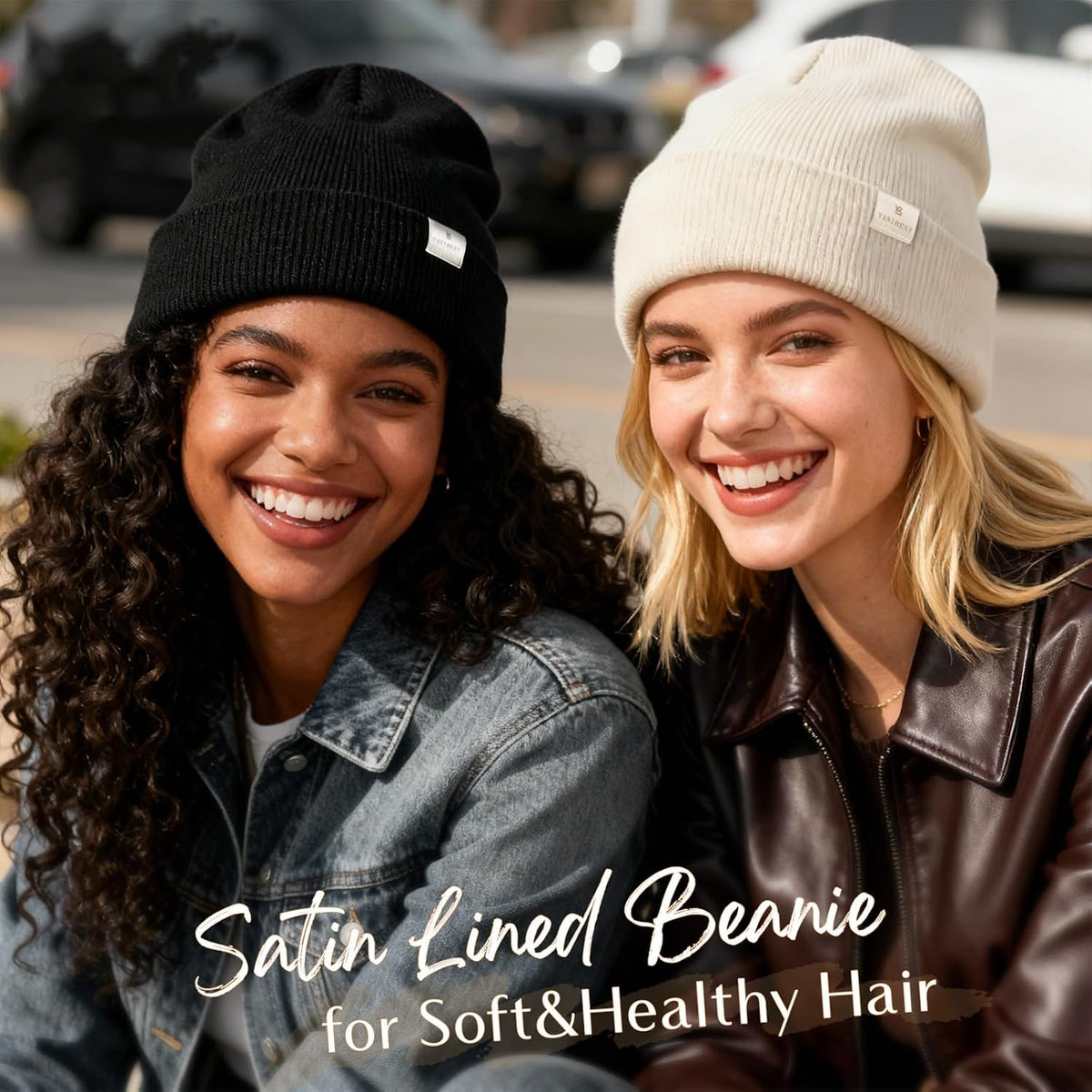 YANIBEST Satin Lined Beanie for Women, Reduce Frizz Winter Hats