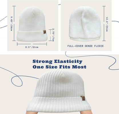ACUSHLA Waterproof Windproof Winter Hat for Men Women Fleece-Lined Beanie