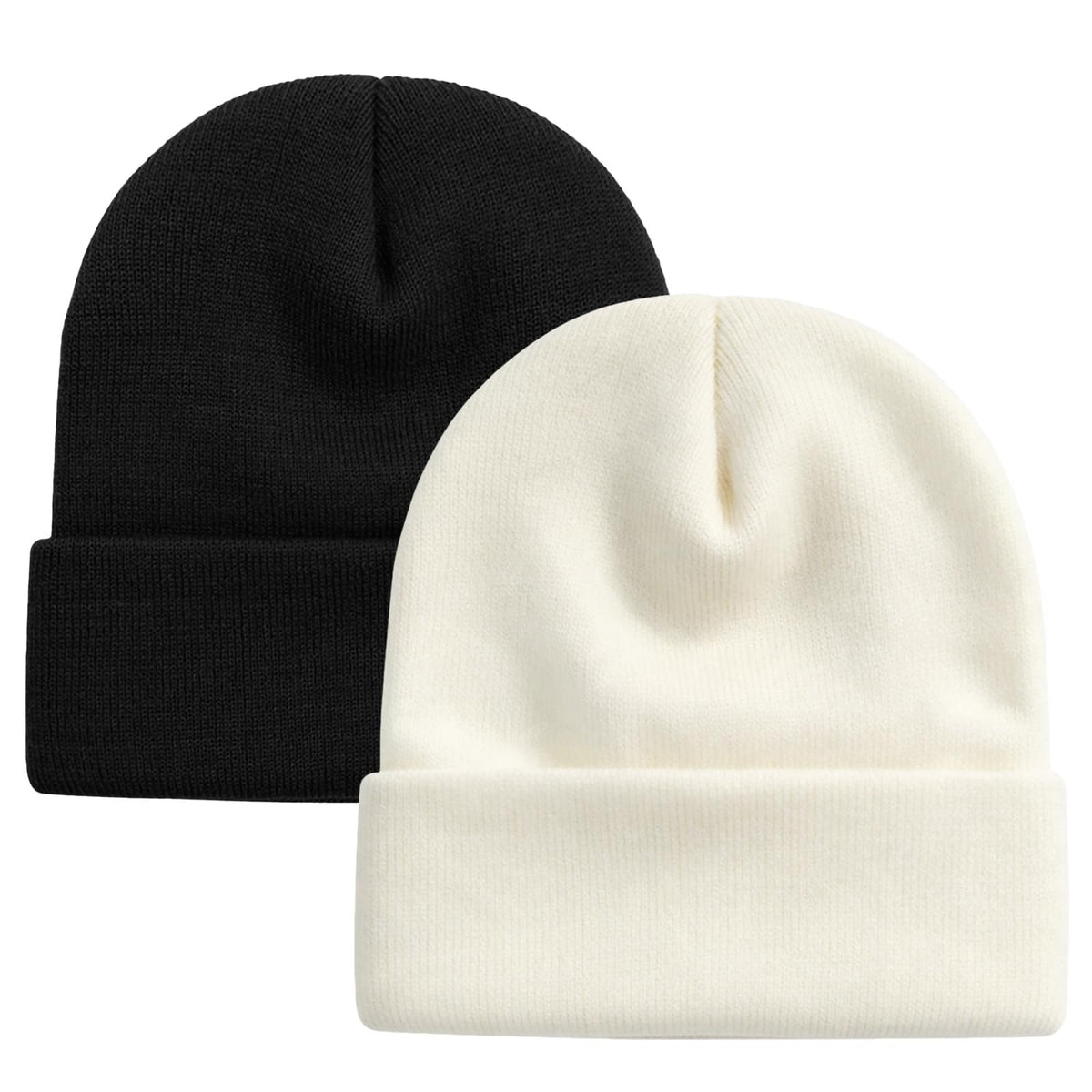ZOORON Beanie for Women Men Ski Watch Cap Cuffed Plain Skull Knit Hat Soft Fisherman Winter Hat